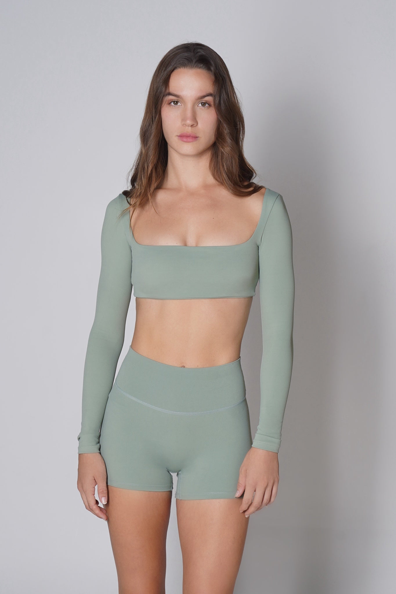 BLAIRE SCULPT LONG SLEEVE CROP